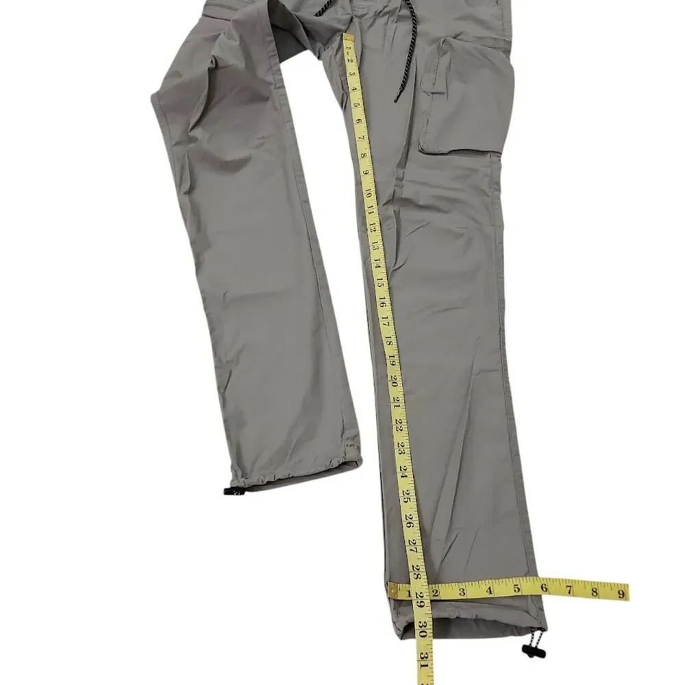 Pacsun Cargo Jogger Pants Mens XS Gray Slim Lightweight Casual Outdoor Hiking